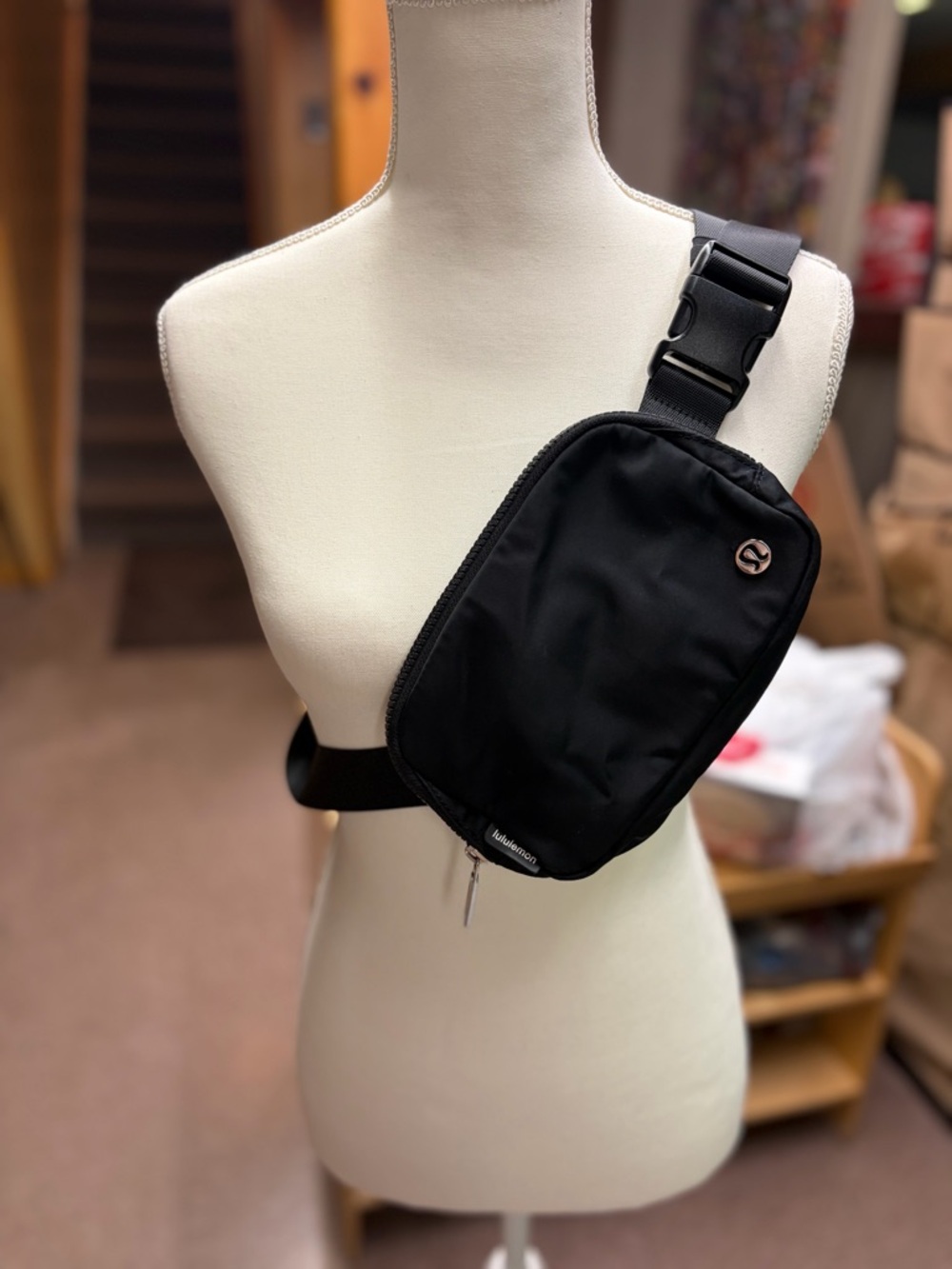 Lululemon Black Everywhere Belt Bag with Silver Hardware 1L